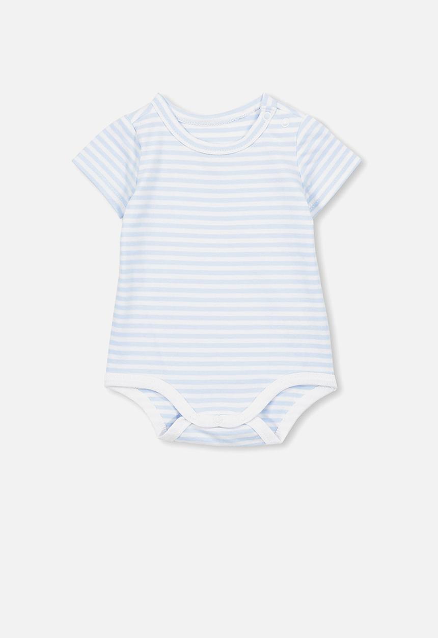 Cotton On - The short sleeve bubbysuit - blue & white 