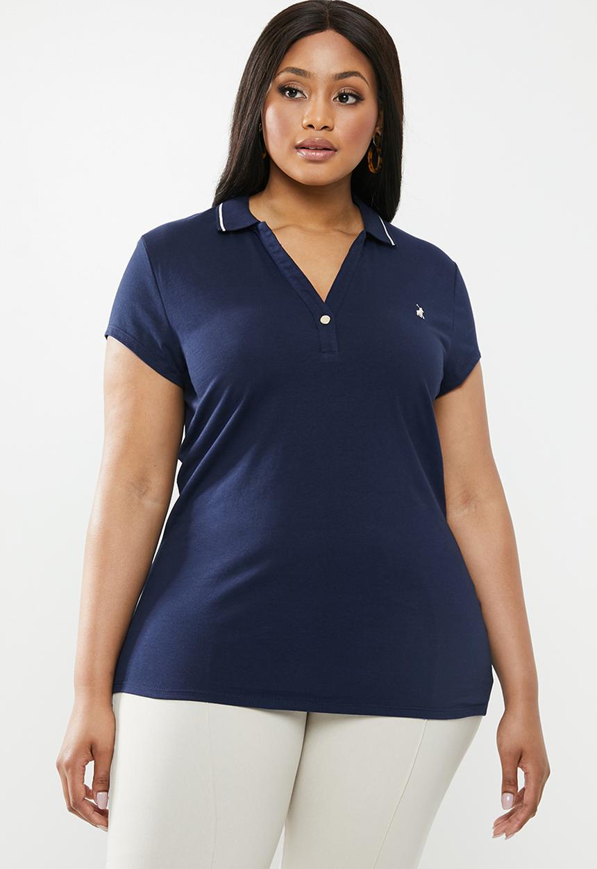 POLO - Plus size - chelsea short sleeve golfer - navy