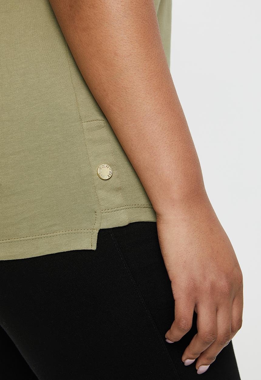 POLO - Plus size - ivy capped sleeve tee - green