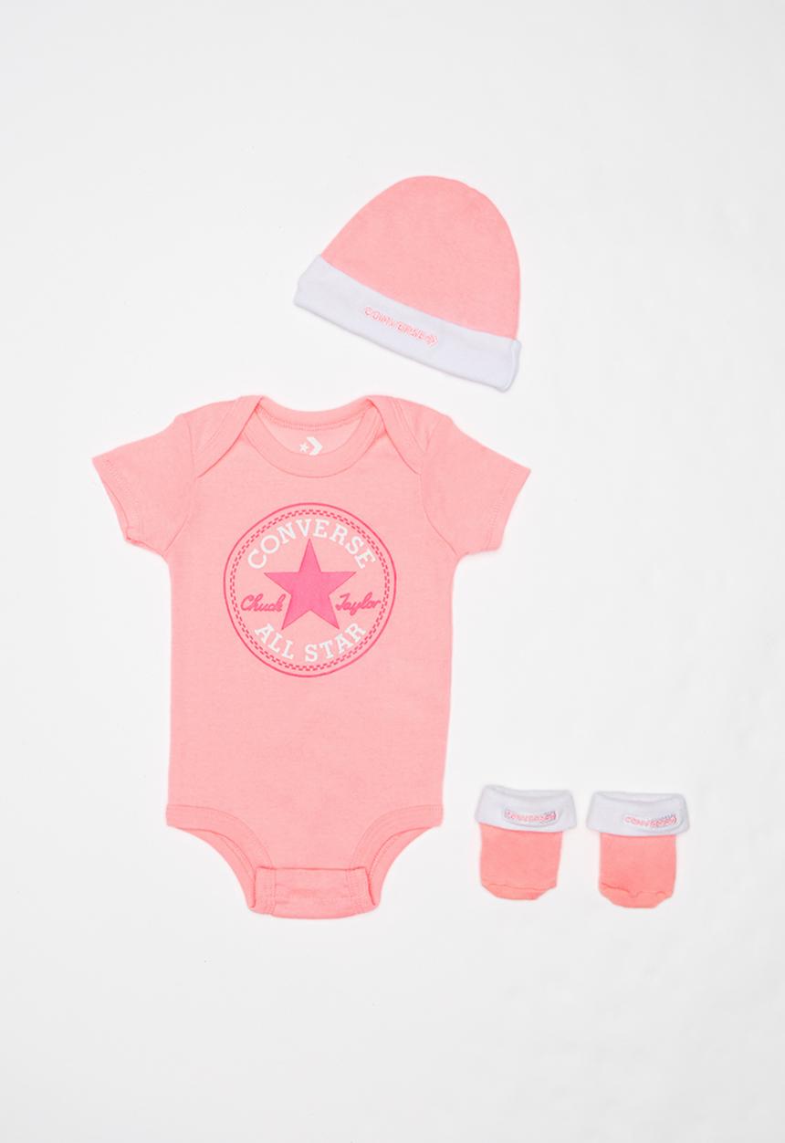 Converse - Newborn classic 3 piece boxed set - pink 