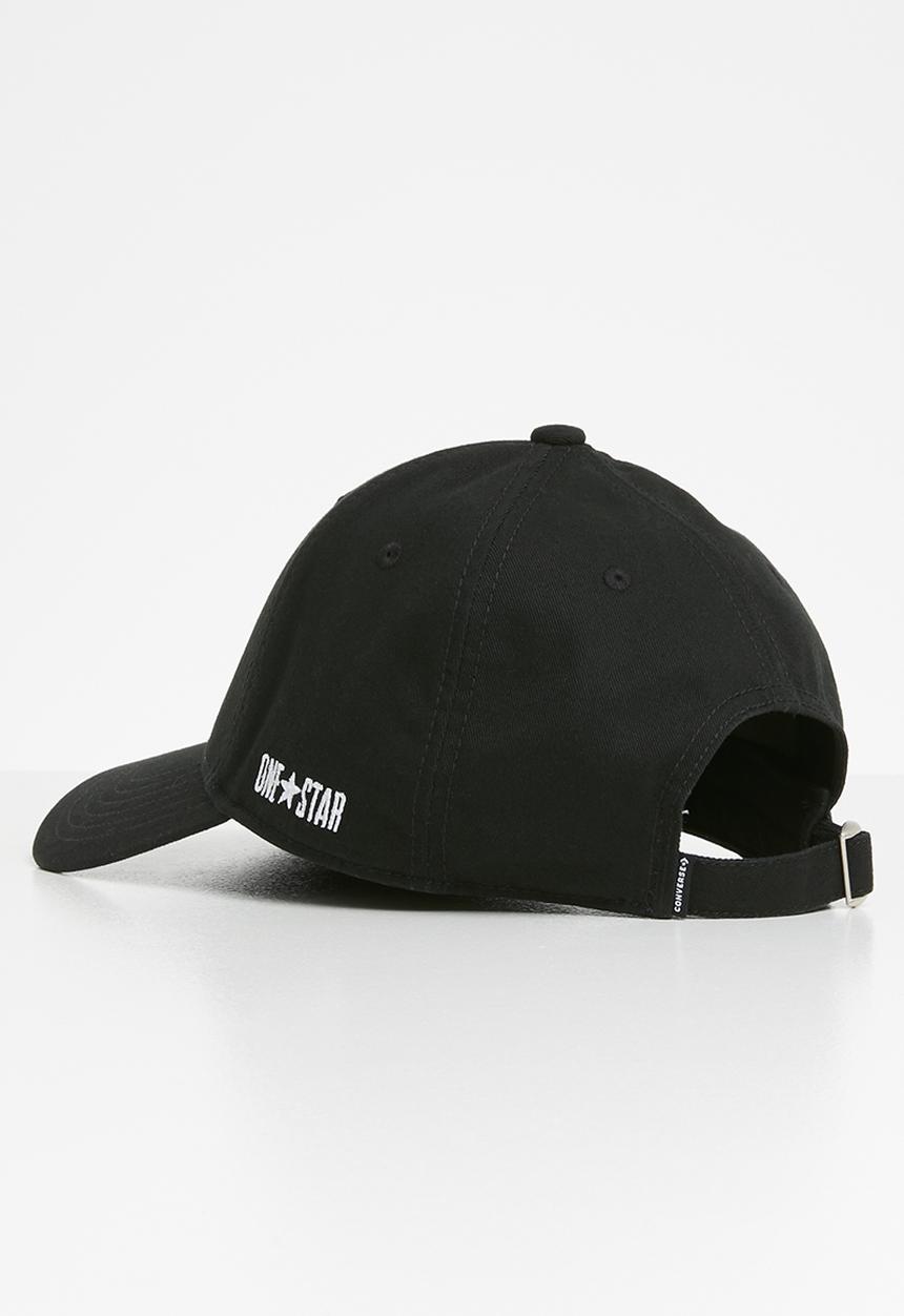 Converse - Graphic baseball hat - black & white 