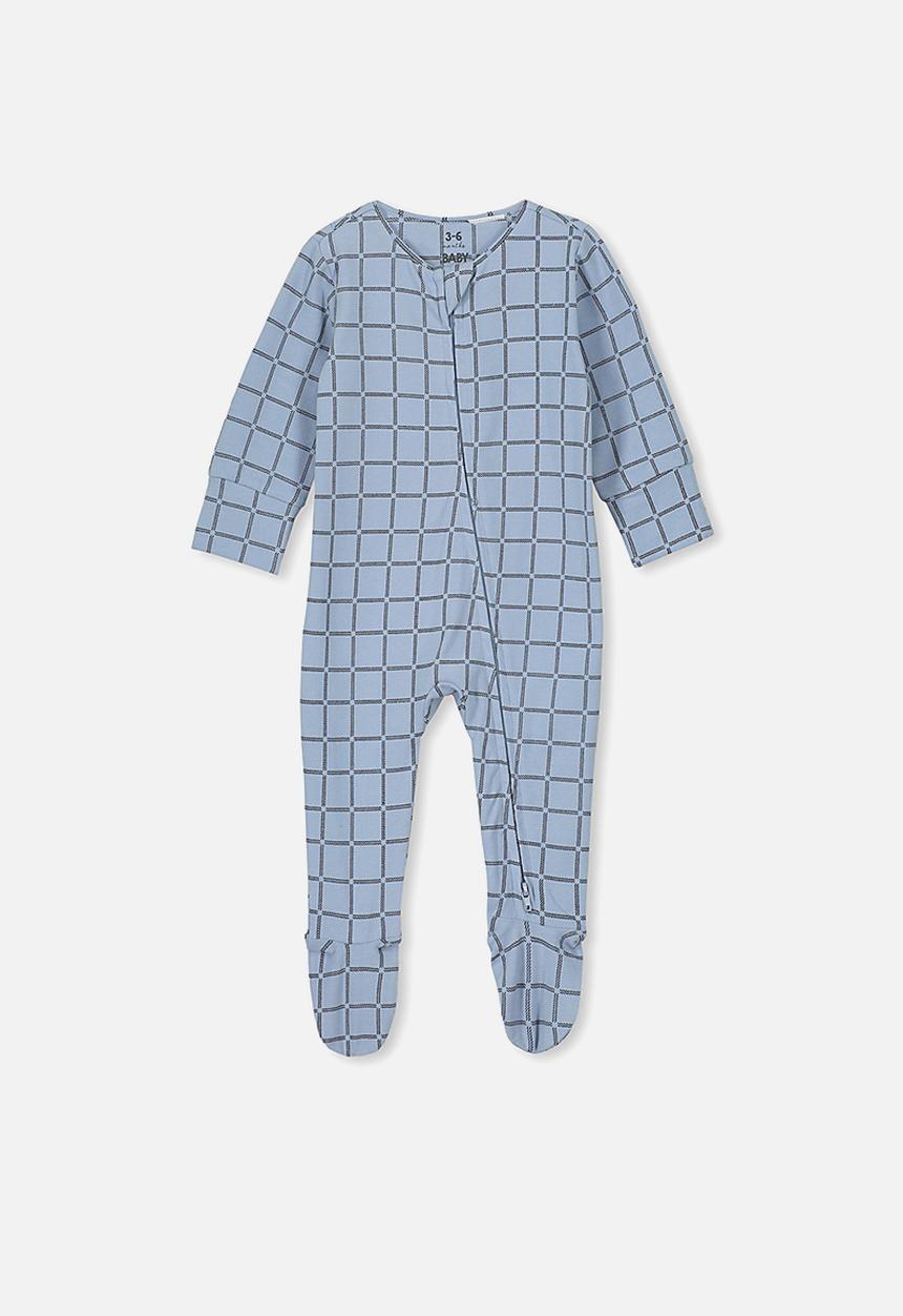Cotton On - The long sleeve zip romper - blue 