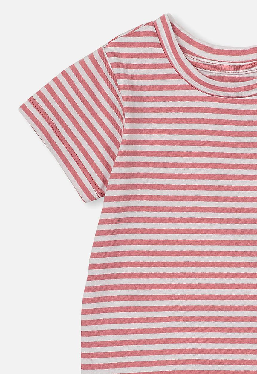 Cotton On - Jamie short sleeve tee - red & white 