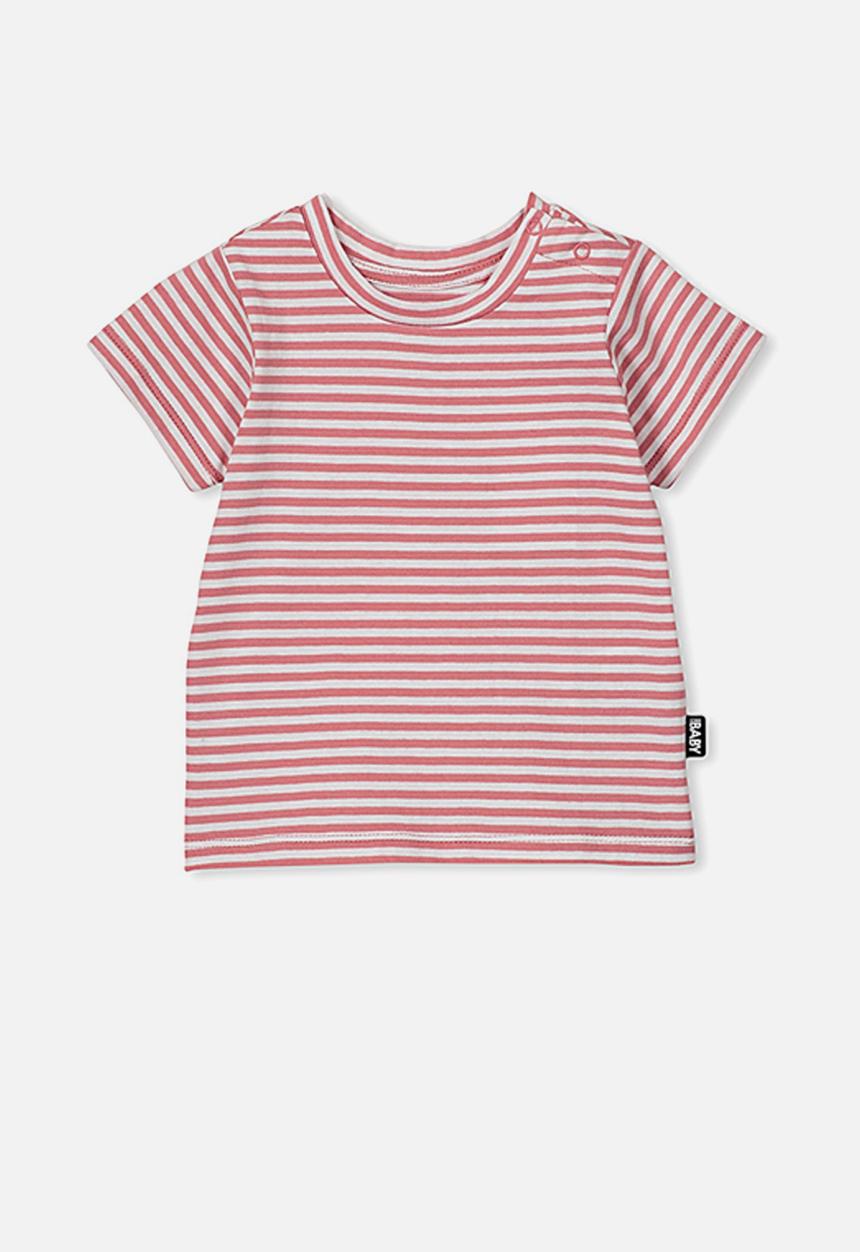 Cotton On - Jamie short sleeve tee - red & white 