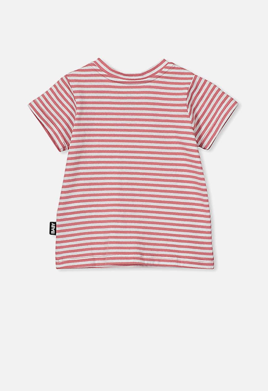 Cotton On - Jamie short sleeve tee - red & white 