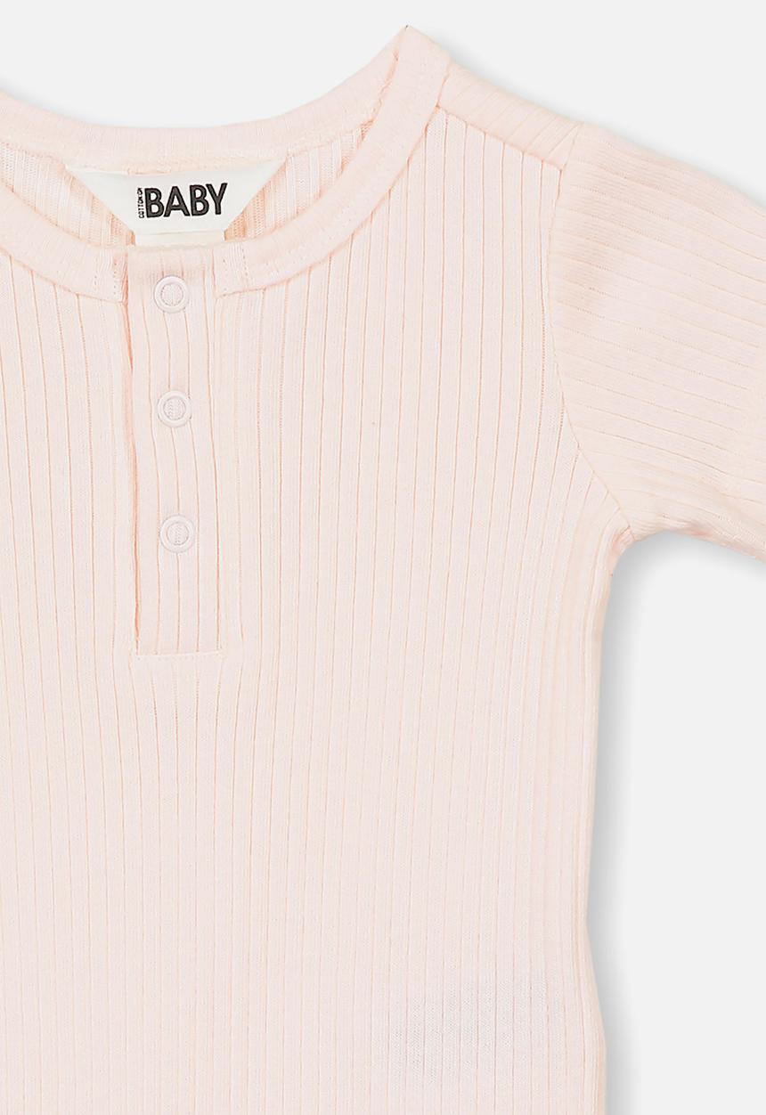 Cotton On - The short sleeve button bubbysuit - pink