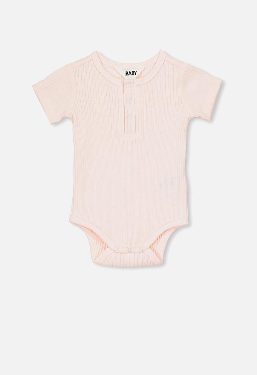 Cotton On - The short sleeve button bubbysuit - pink