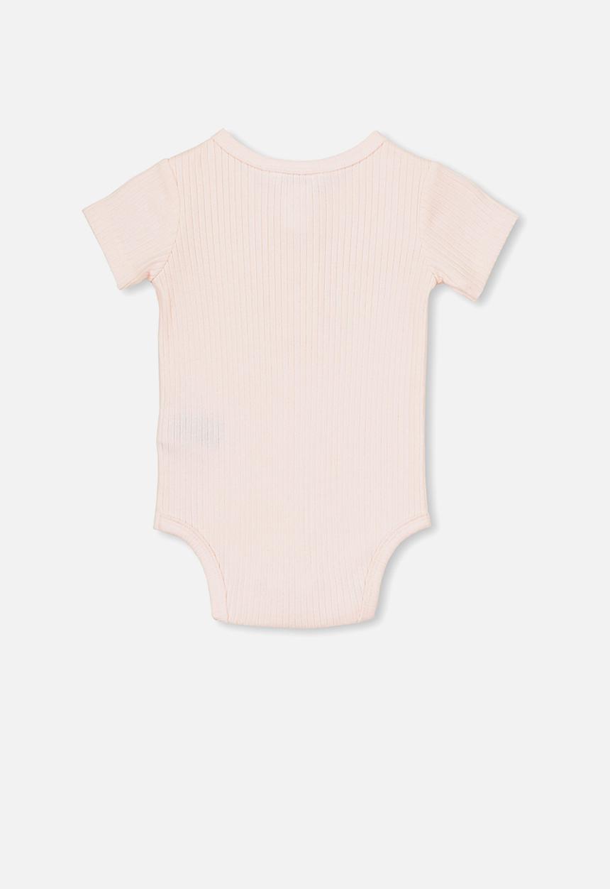 Cotton On - The short sleeve button bubbysuit - pink