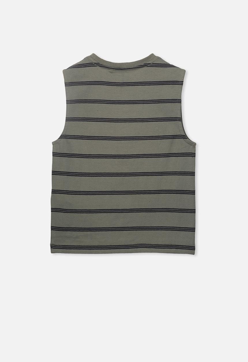 Cotton On - Otis muscle tank - khaki & black 