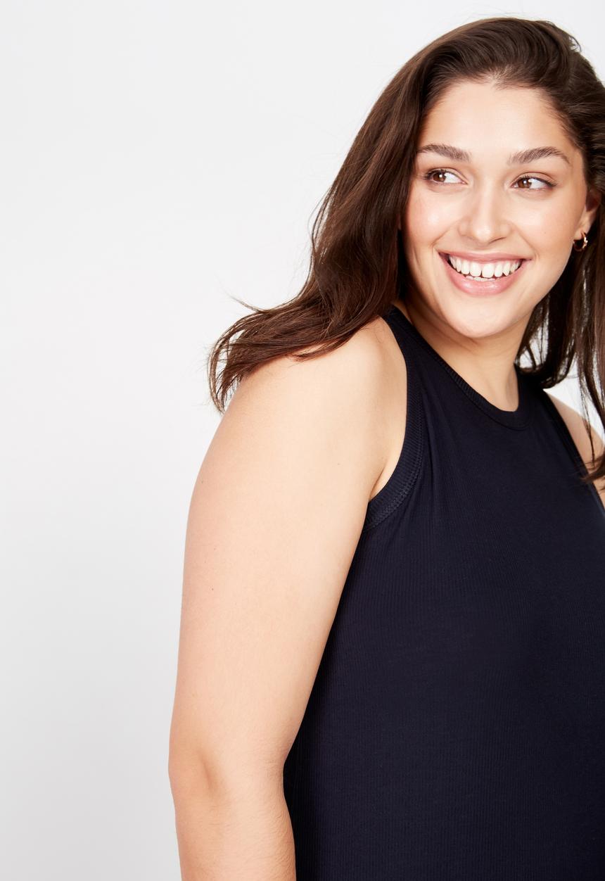 Cotton On - Curve girlfriend tank  - navy