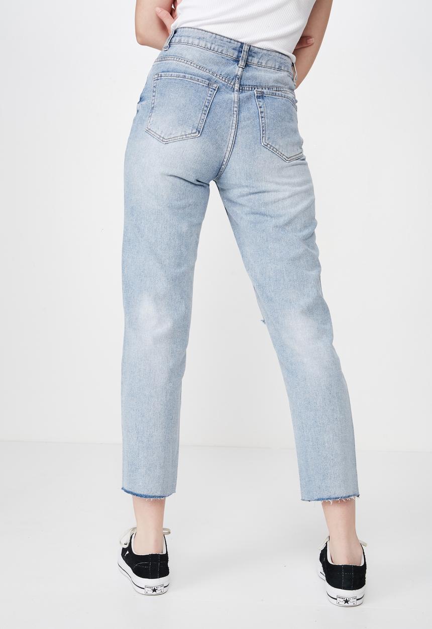 Factorie - Distressed mom jean - blue
