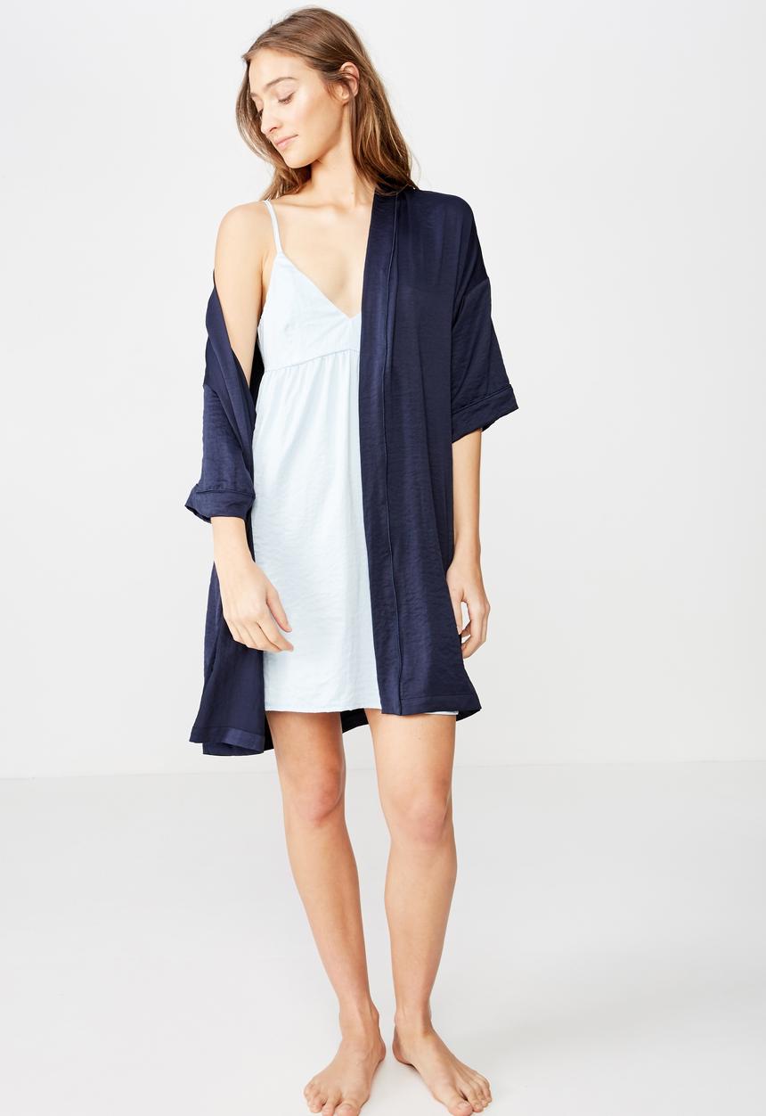 Cotton On - Textured kimono  - navy