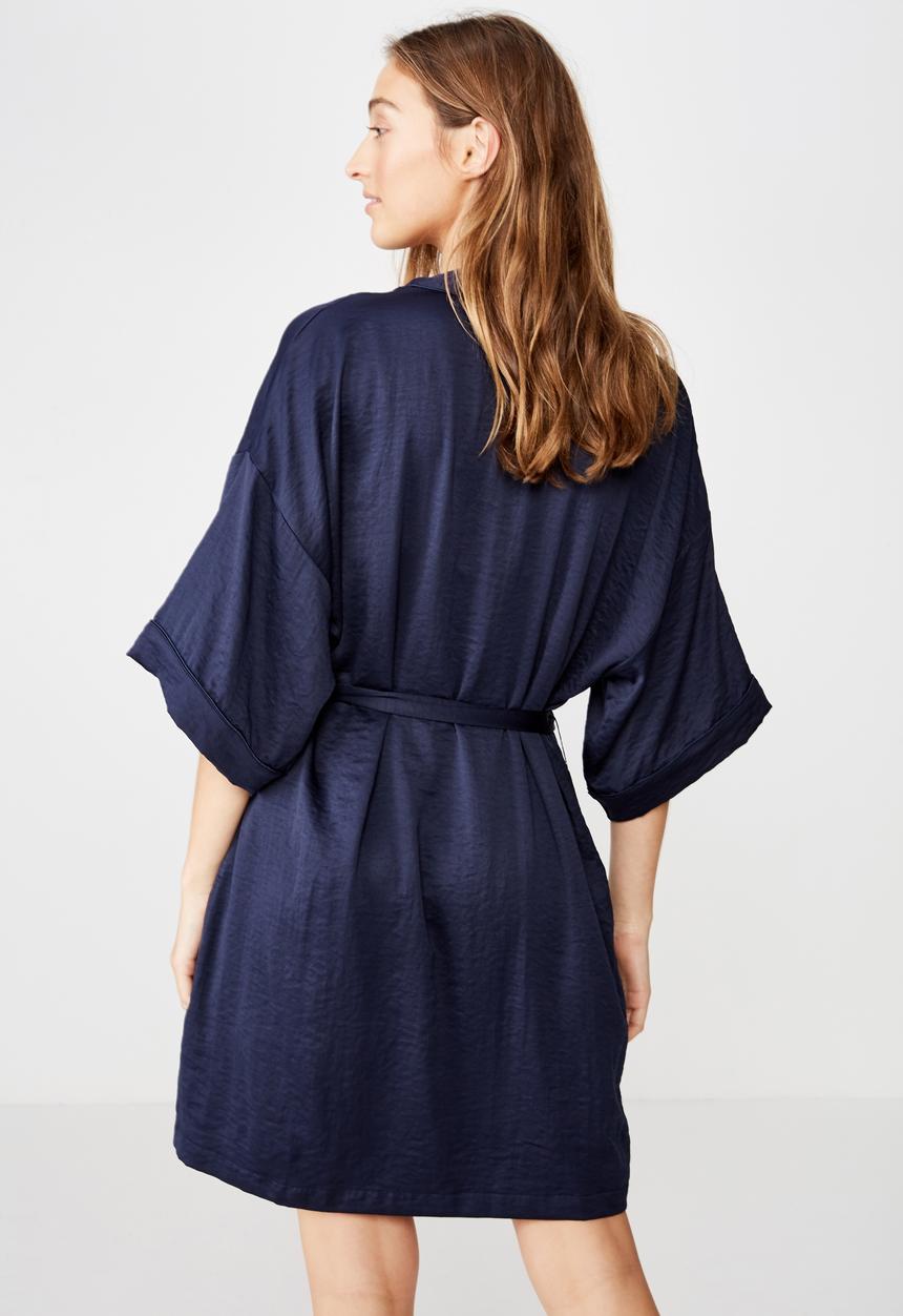 Cotton On - Textured kimono  - navy