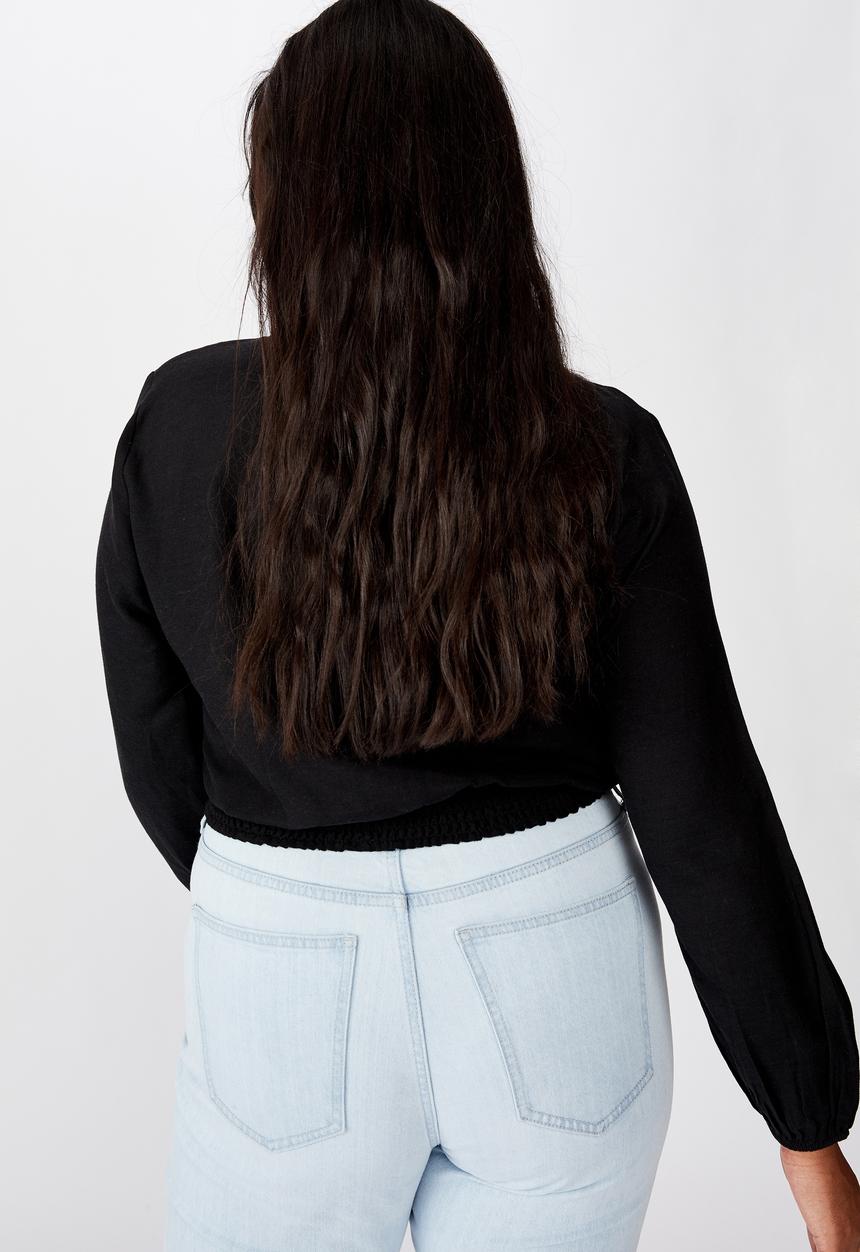 Cotton On - Curve twist front blouse  - black