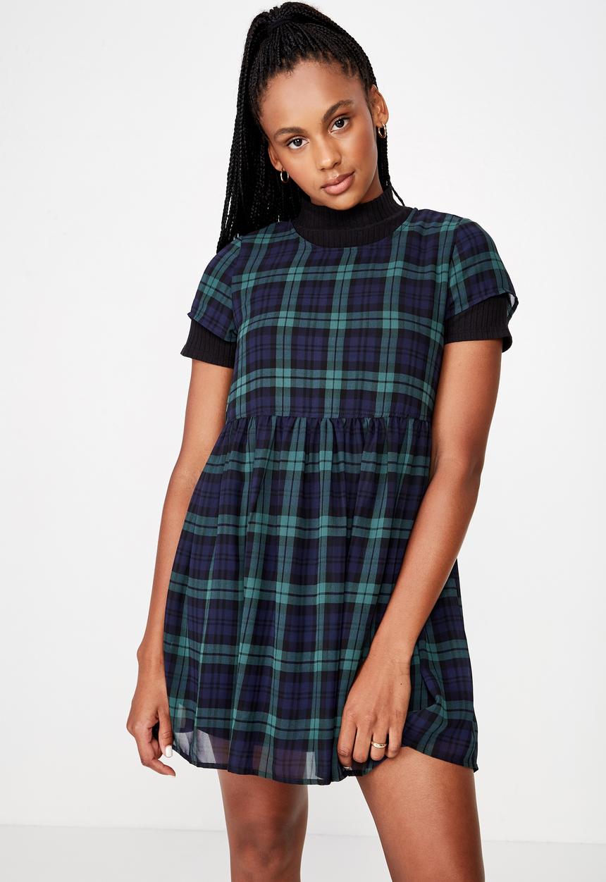 Factorie - Babydoll dress - navy & blue 