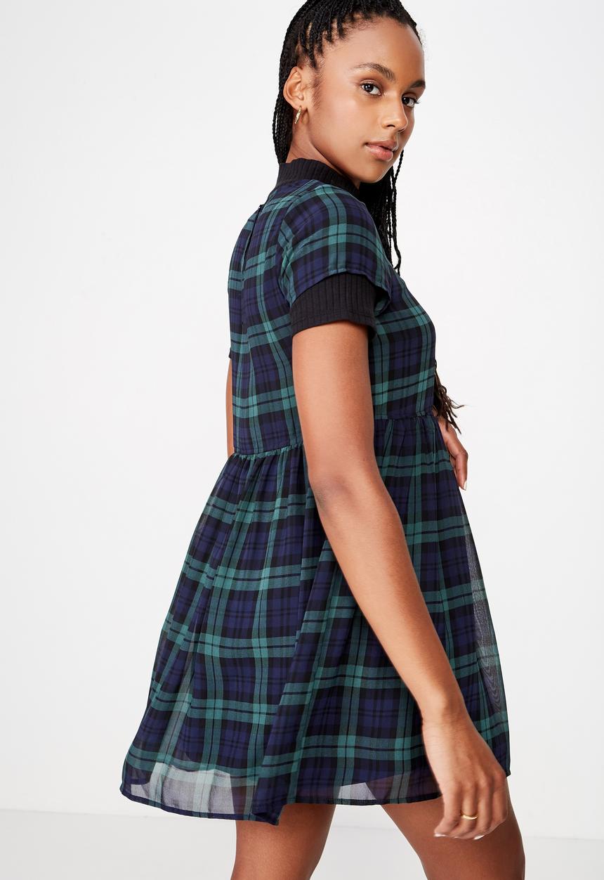 Factorie - Babydoll dress - navy & blue 