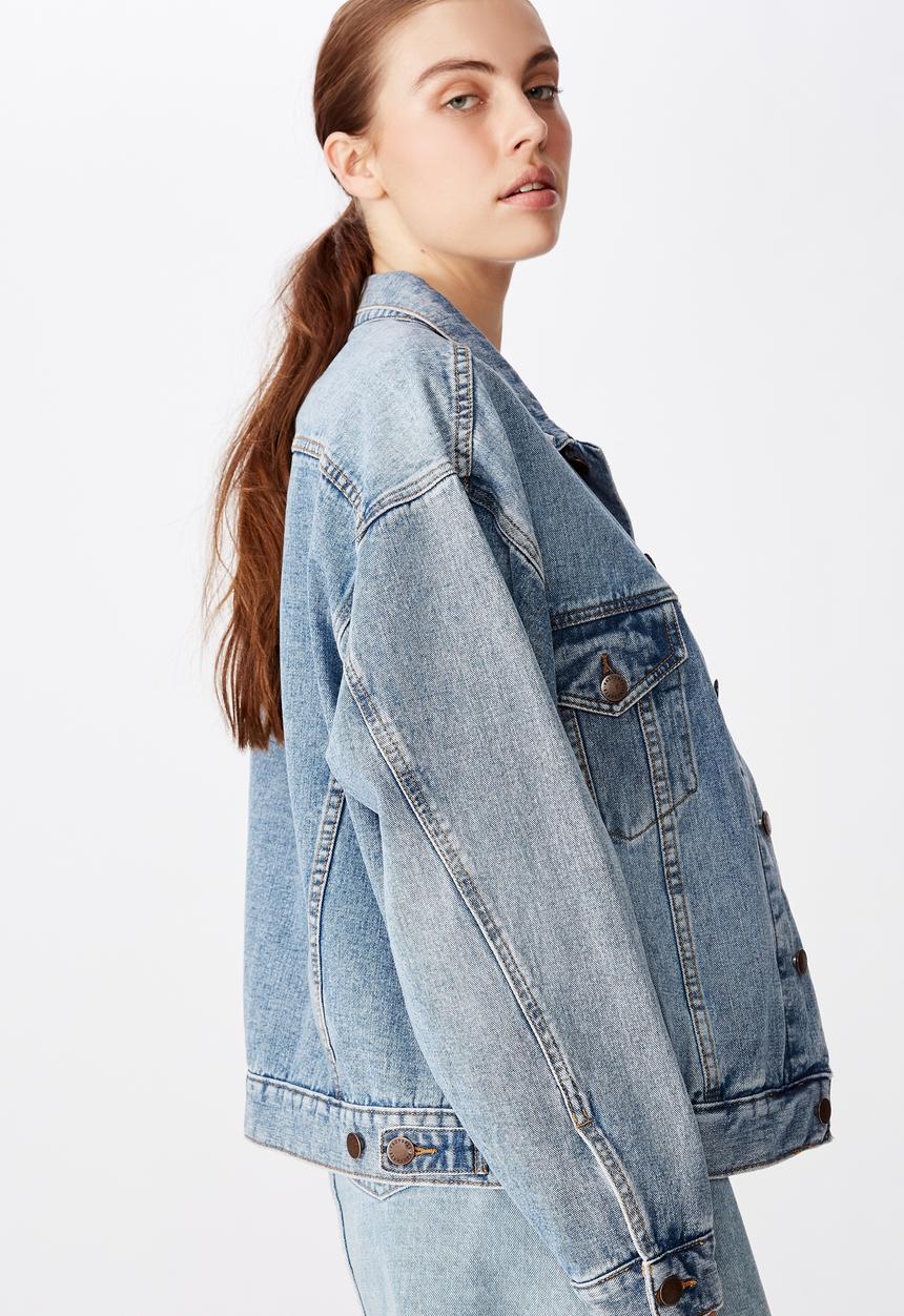 Factorie - Oversized denim jacket - blue