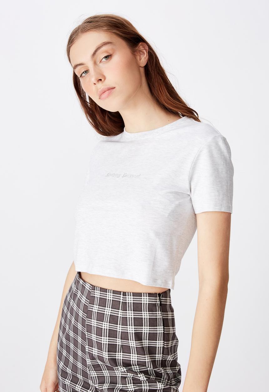 Factorie - Fitted graphic T-shirt - grey