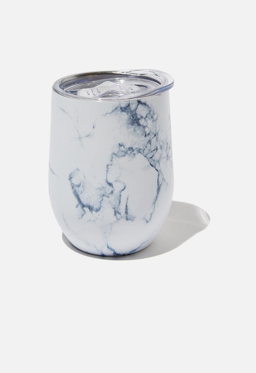 Typo - Metal travel tumbler - white