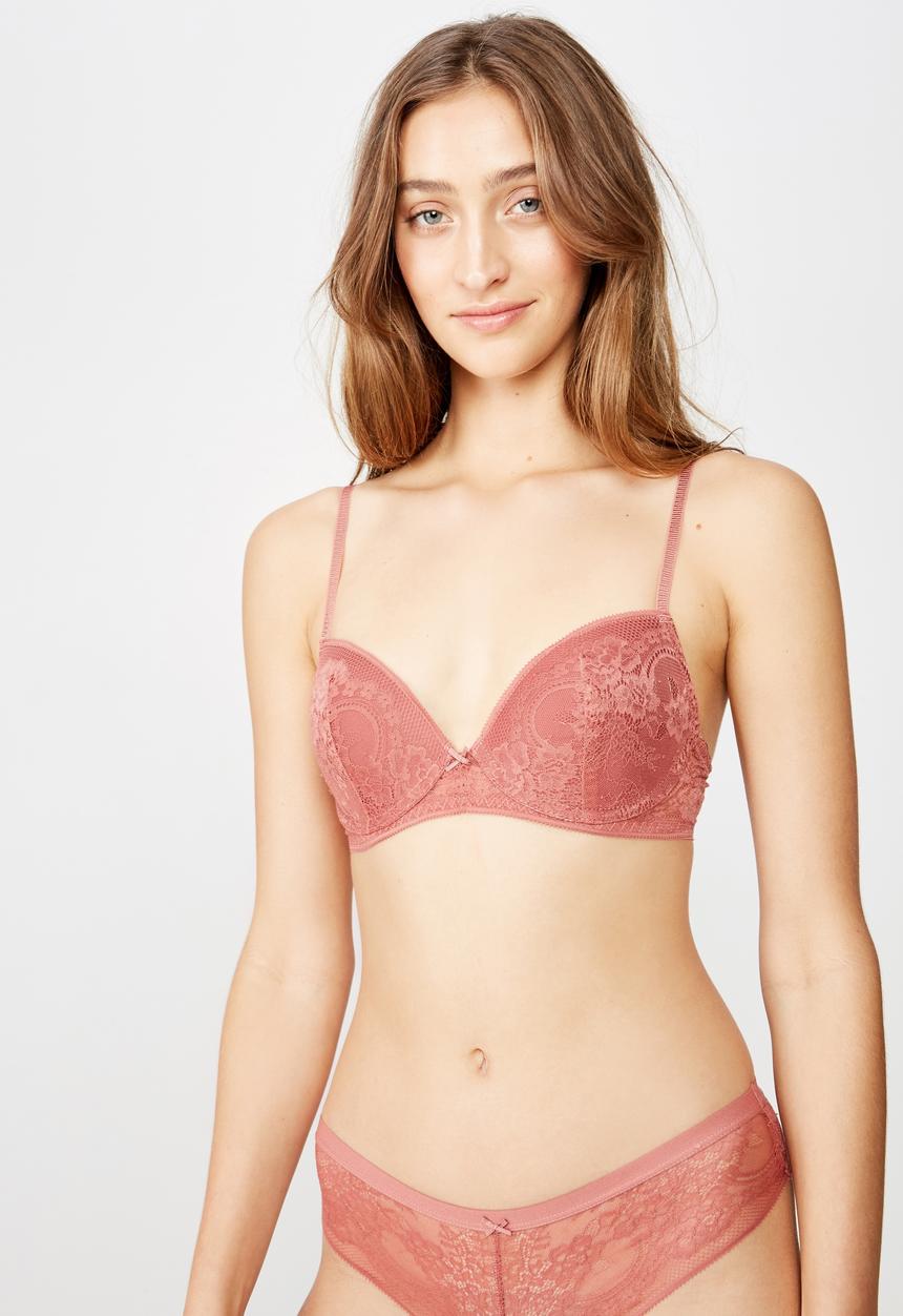 Cotton On - Ava contour bra  - terracotta