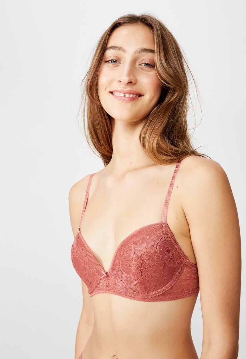 Cotton On - Ava contour bra  - terracotta