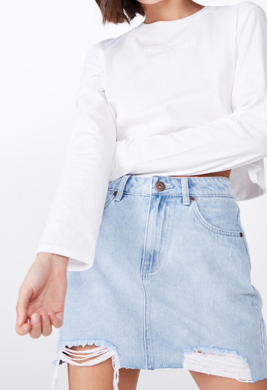 Factorie - Classic denim skirt - blue