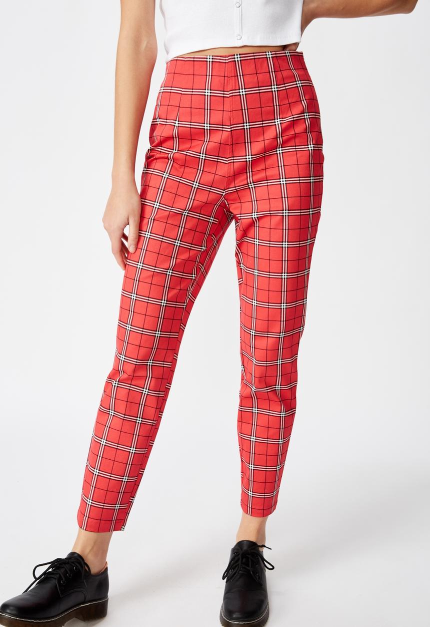 Factorie - Stretch skinny pant  - red