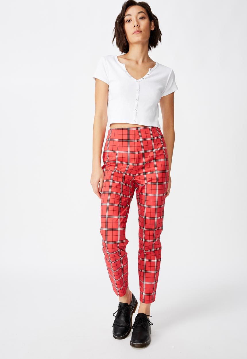 Factorie - Stretch skinny pant  - red