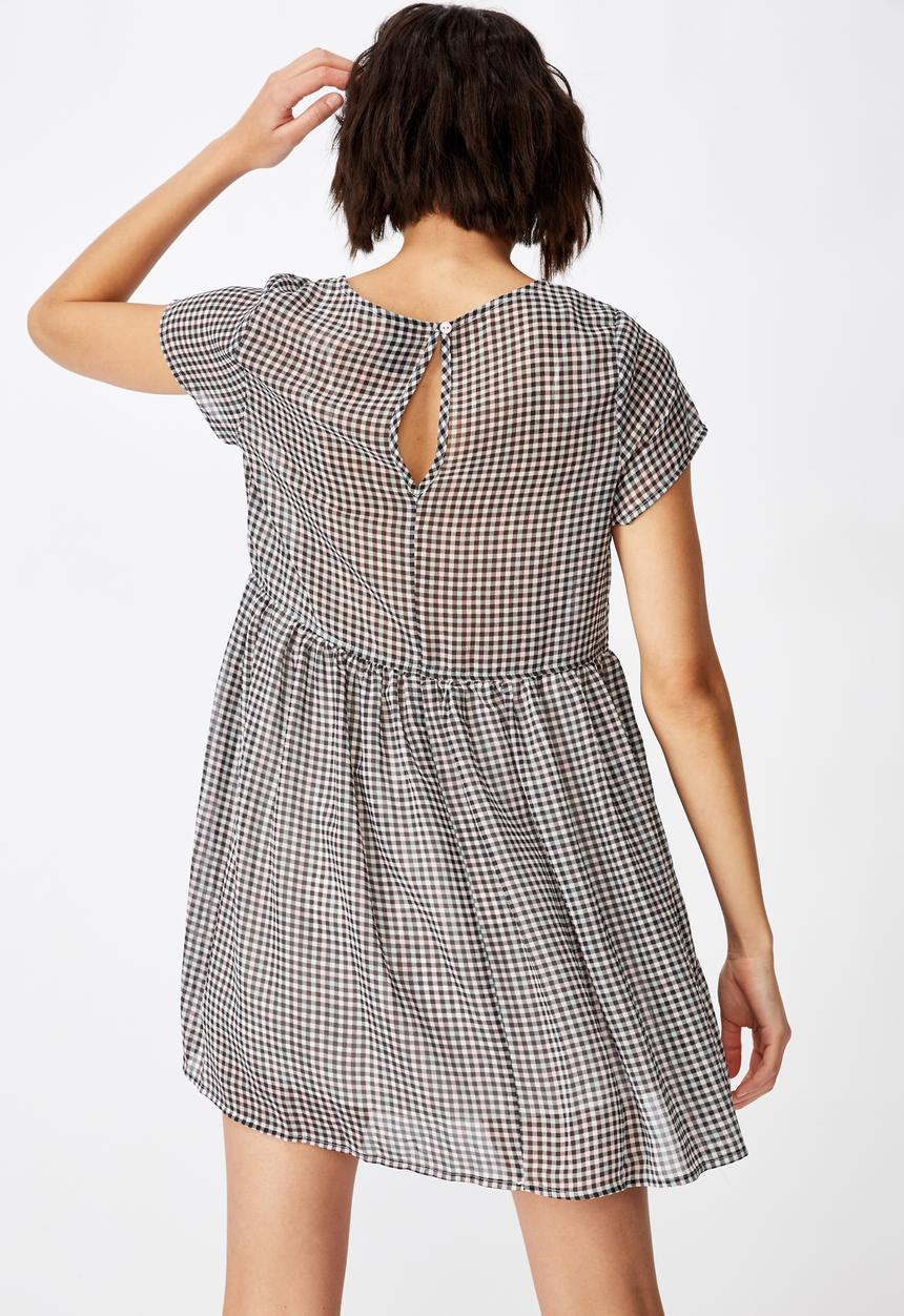 Factorie - Babydoll dress  - white & black 