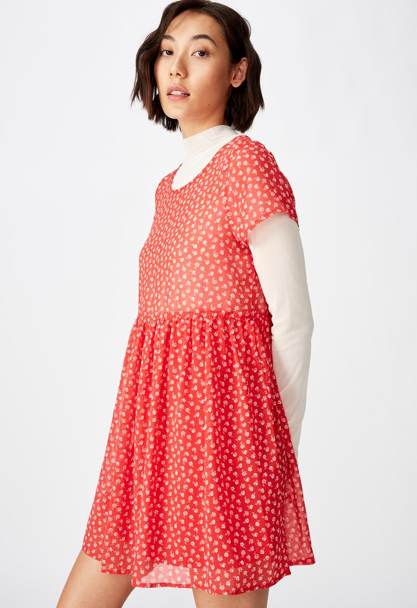 Factorie - Babydoll dress  - red