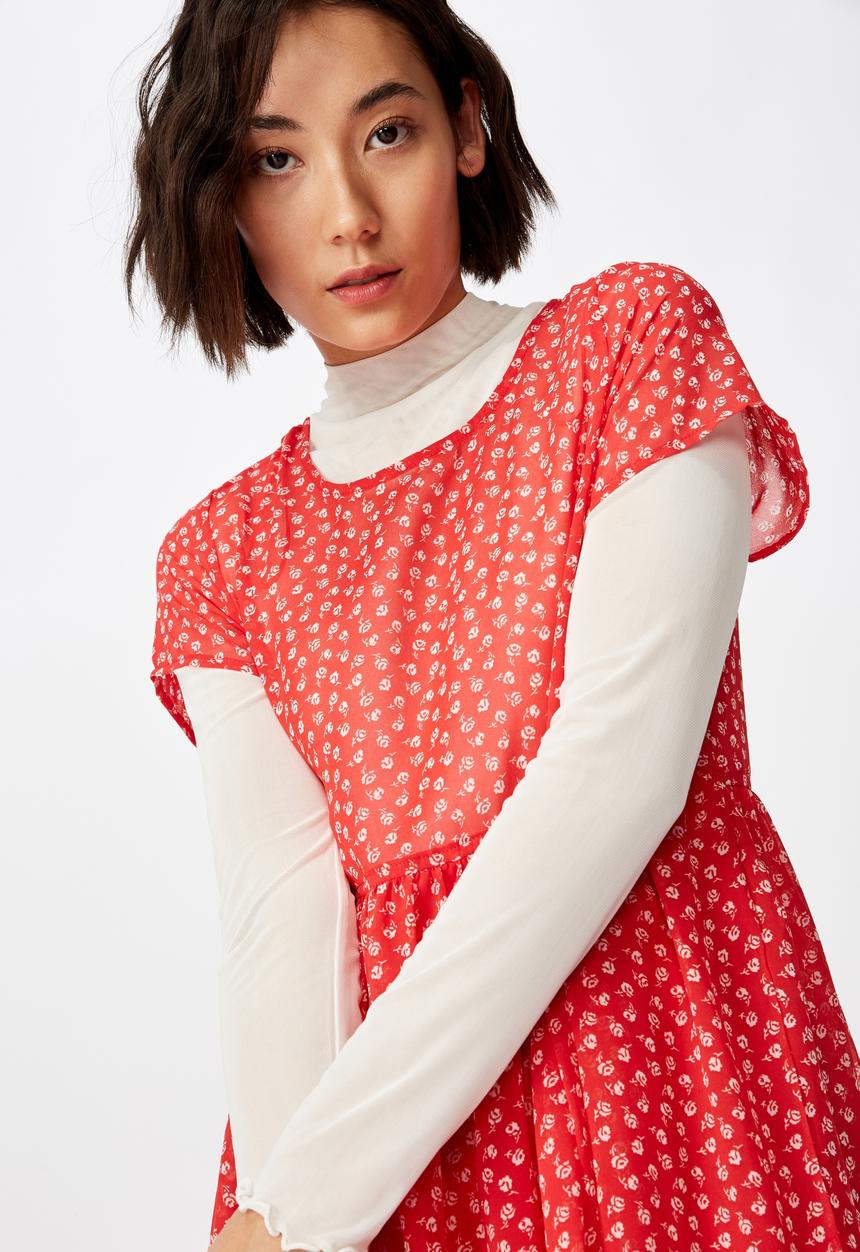 Factorie - Babydoll dress  - red