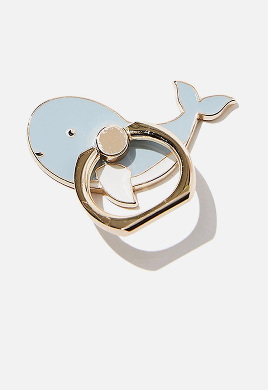 Typo - Enamel phone ring - blue & white