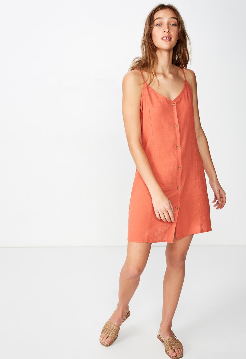 Cotton On - Woven maisy strappy mini dress  - orange