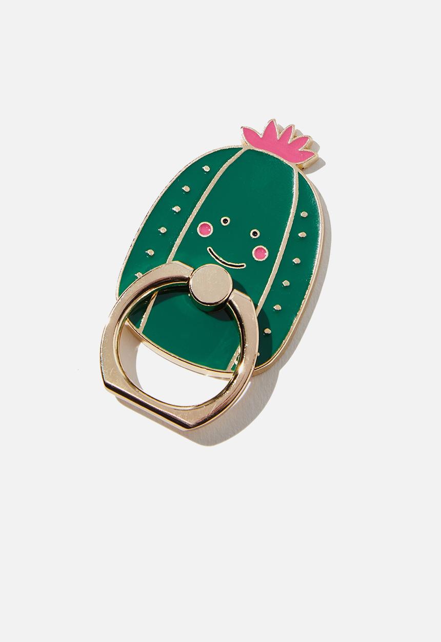 Typo - Enamel phone ring - green