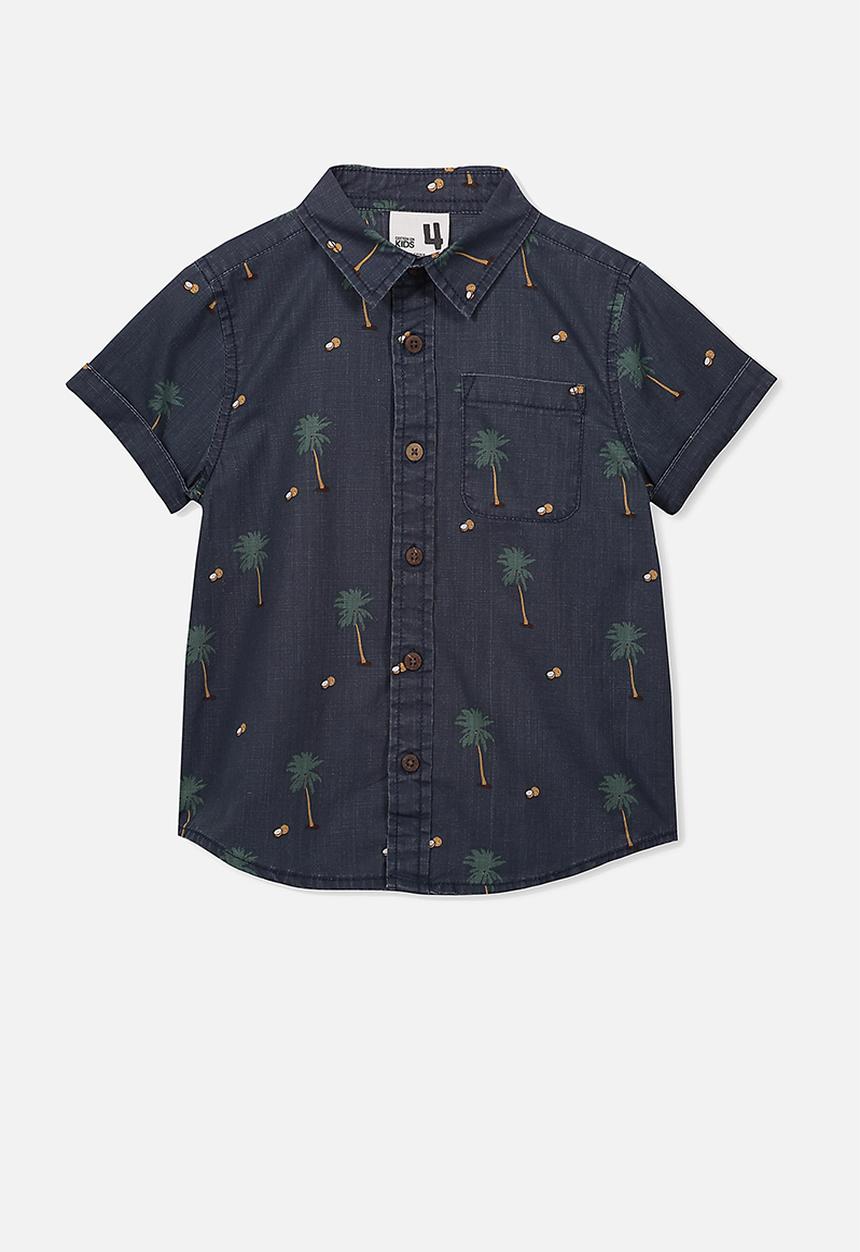 Cotton On - Resort short sleeve shirt - navy