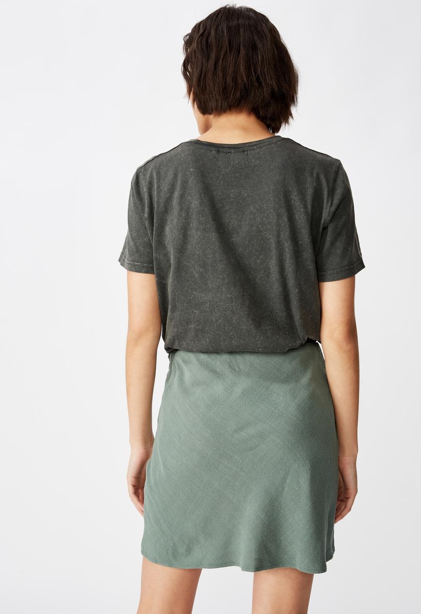 Factorie - Textured mini skirt  - green