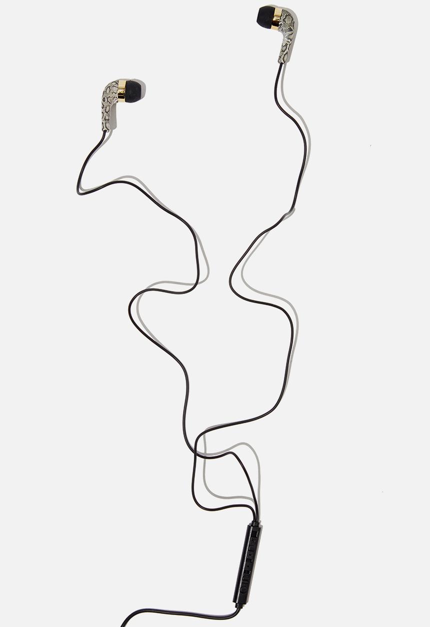 Typo - Printed earphones - grey