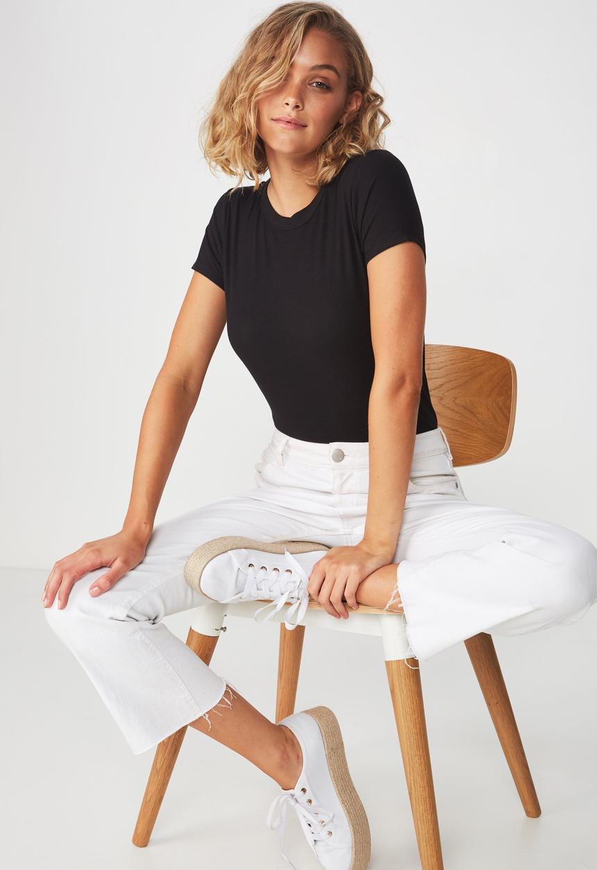 Cotton On - The girlfriend tee  - black