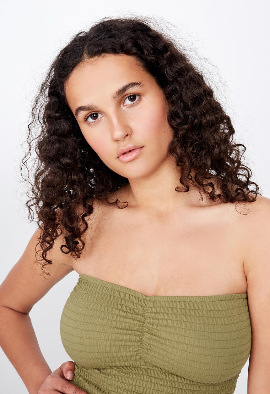 Cotton On - Rachel rouched tube top  - green