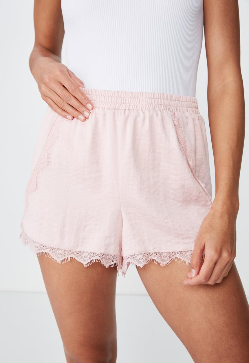 Cotton On - Textured satin short  - coral blush