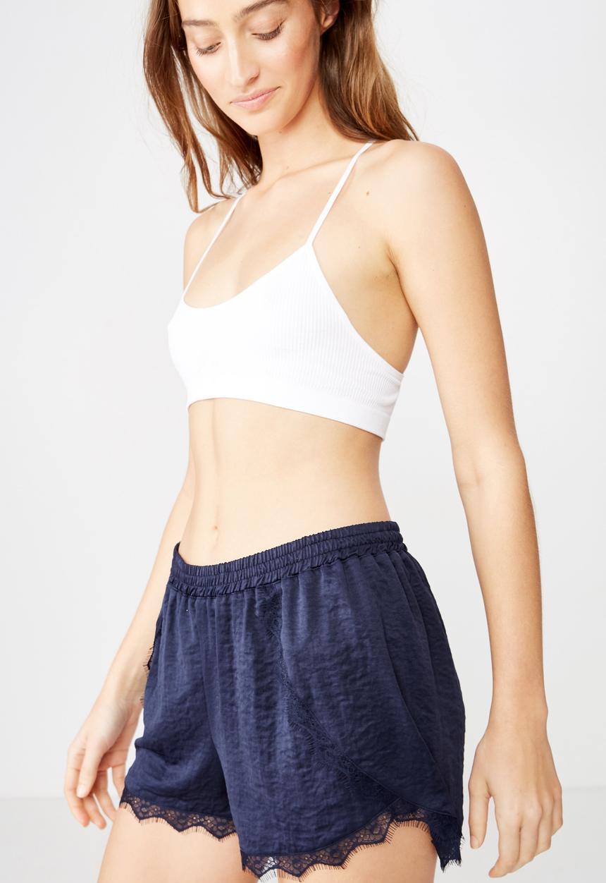 Cotton On - Textured satin short - navy