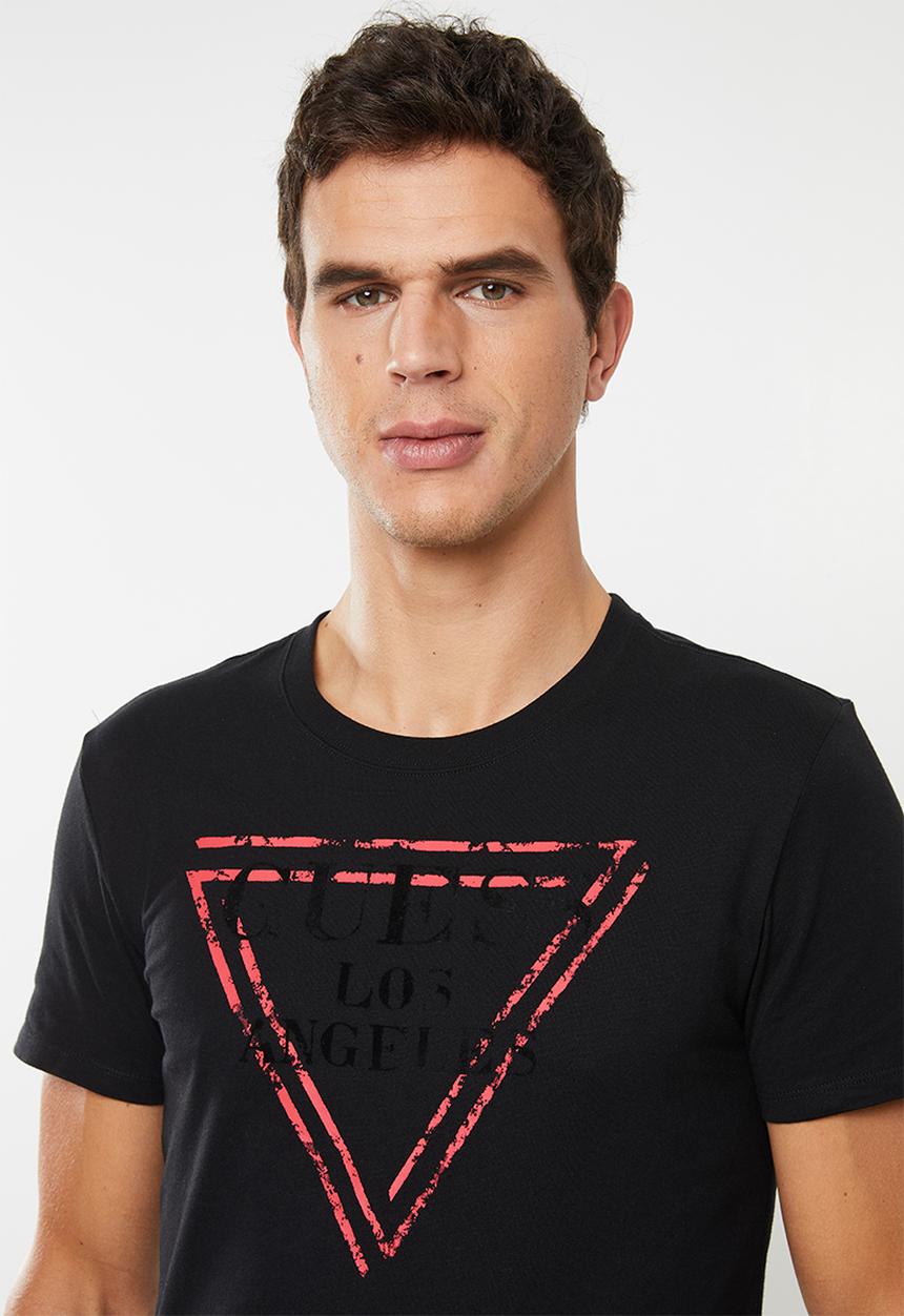 GUESS - Basic abstract logo tee - black
