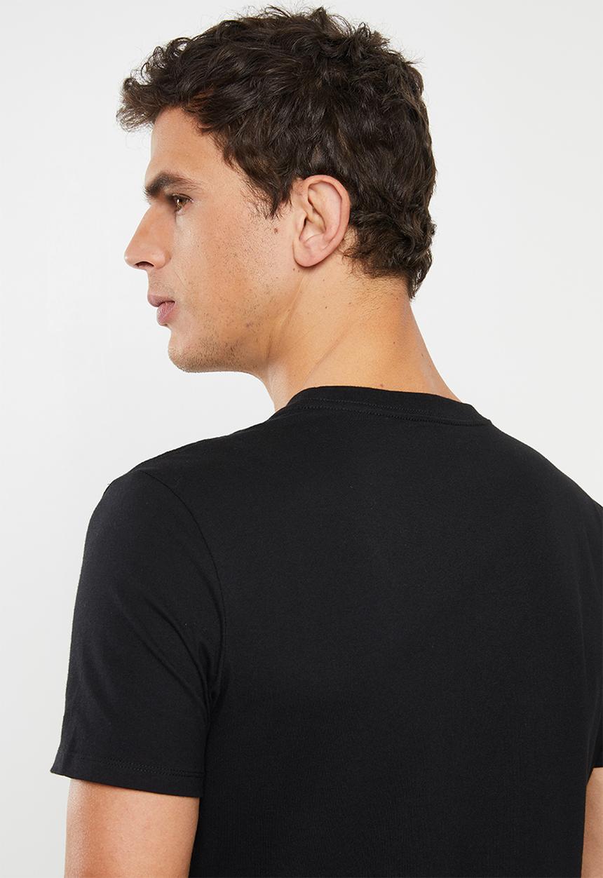 GUESS - Basic abstract logo tee - black