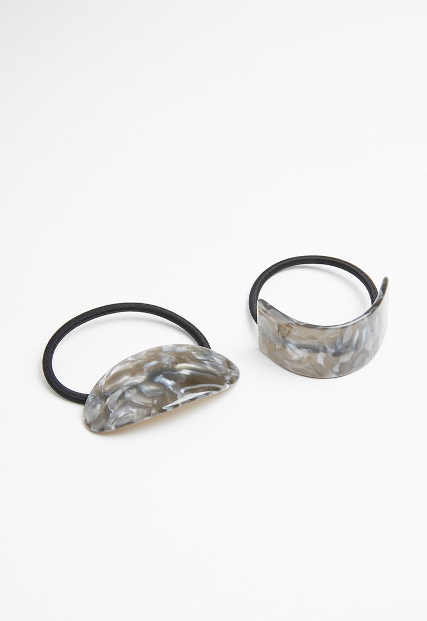 Superbalist - Marbled hair tie set - grey