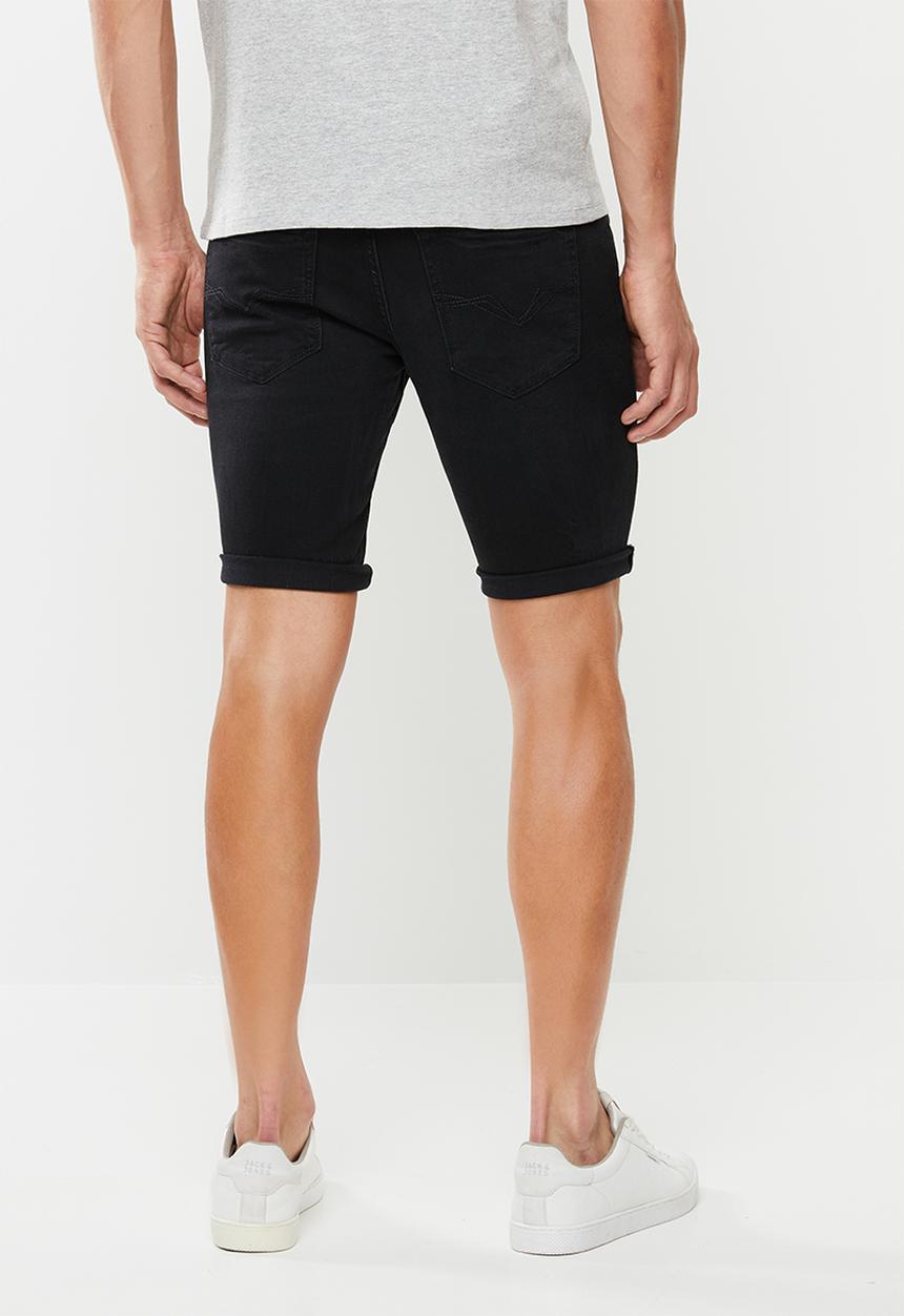 GUESS - Slim fit denim shorts - black & grey