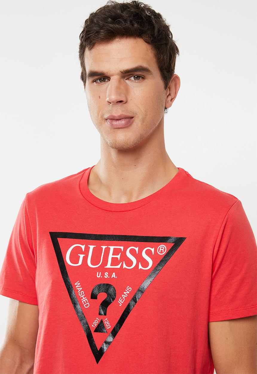 GUESS - Triangle short sleeve tee - red