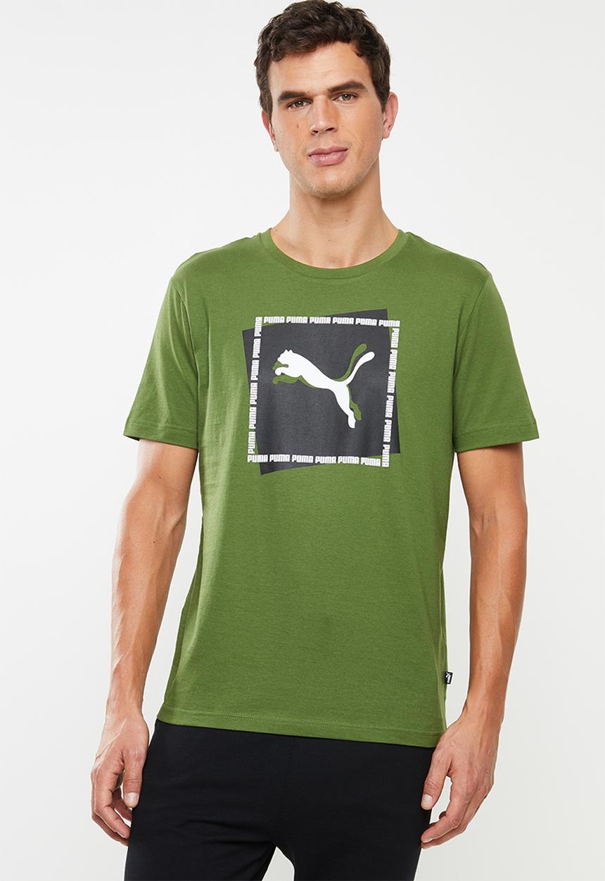 PUMA - Cat brand graphic tee - green