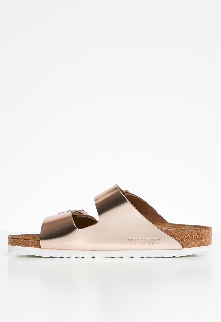 Birkenstock - Arizona sfb leather narrow  - metallic copper