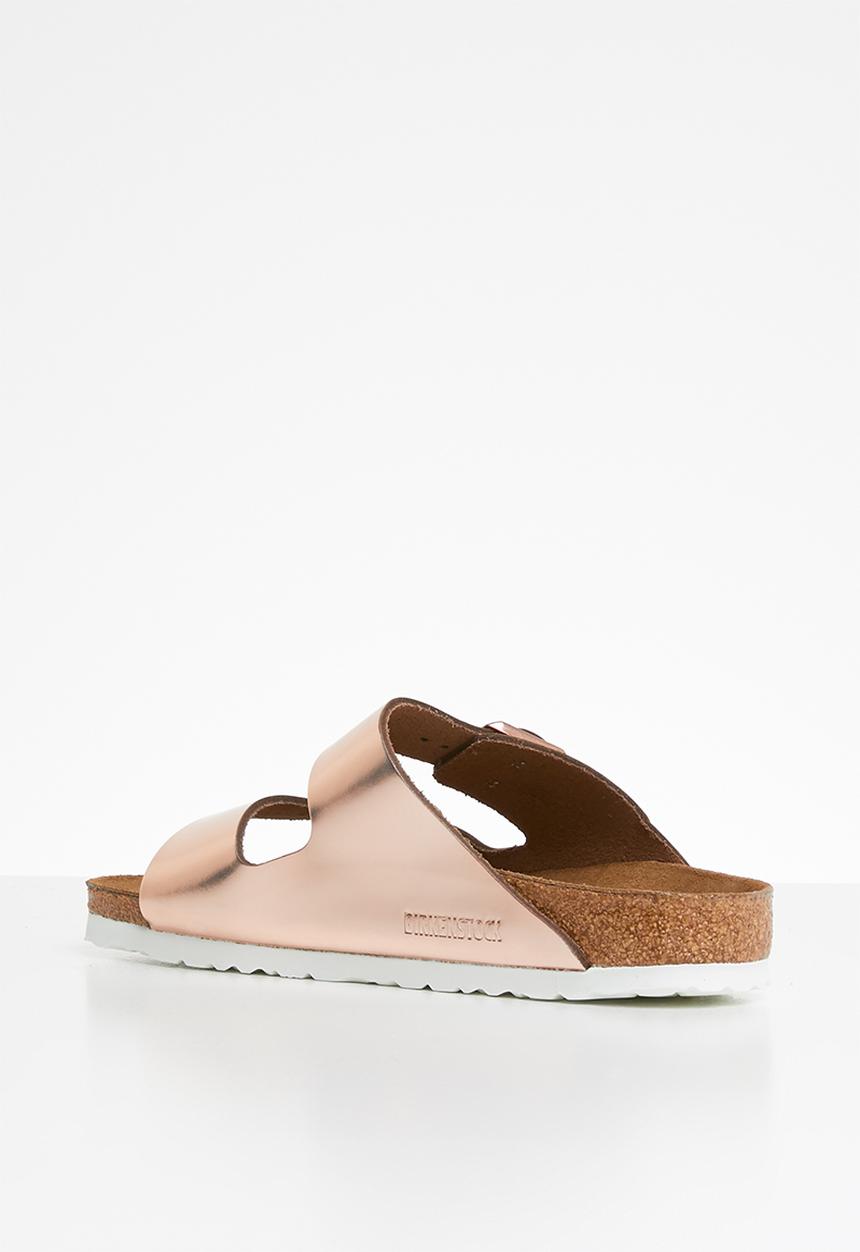 Birkenstock - Arizona sfb leather narrow  - metallic copper
