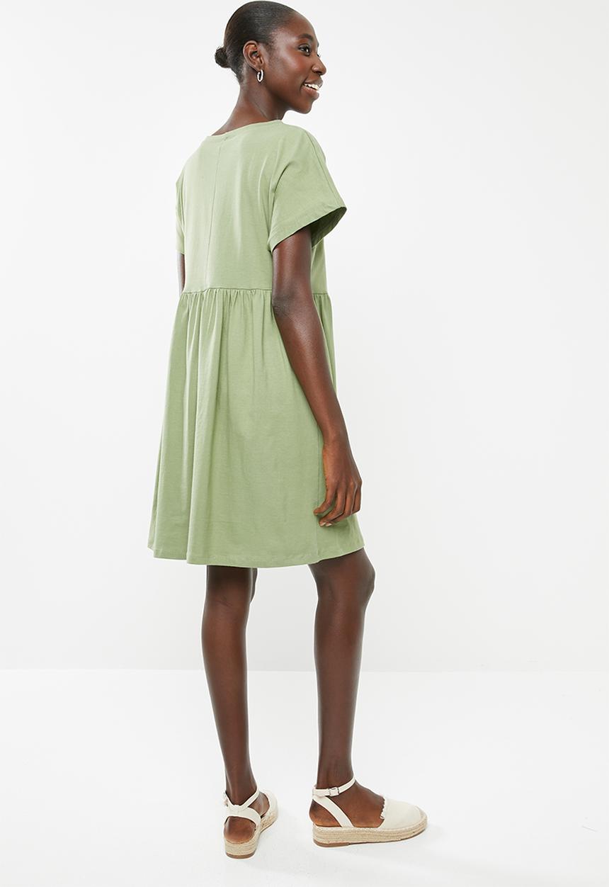 Superbalist - Knit babydoll dress - green